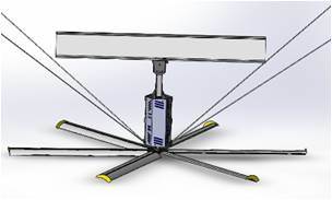 6.0M 20 Foot Pmsm Motor Odası Altı Blade Büyük HVLS Fanları 1