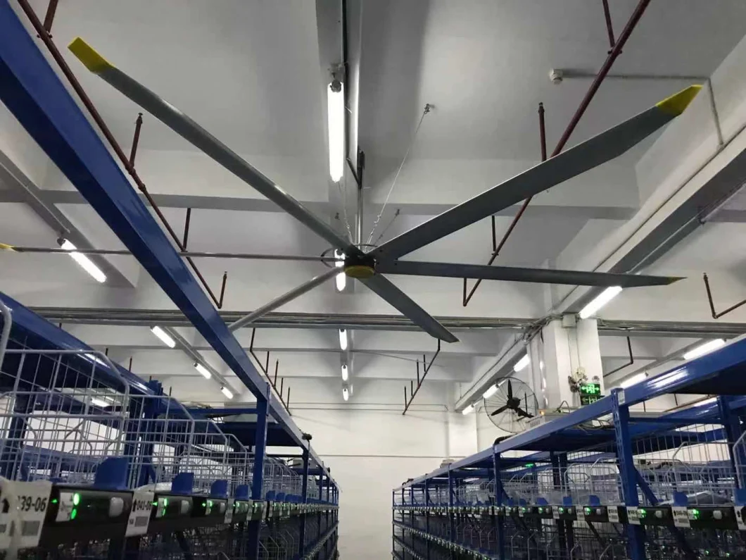 Alüminyum Magnezyum Alaşım Blade Hvls 1.5kw fırçasız kalıcı mıknatıs AC için tavan fanı 11