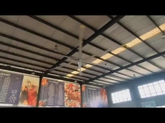 Büyük Hava Akışı 7.3m 24FT Endüstriyel HVLS Fan, PMSM Motoru ve Enerji Tasarrufu Fonksiyonu ile