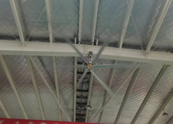 İyi bir fiyat. 1.5kw PMSM Motor Al Mg Alaşım Dev Tavan Fanları 380AC Kapalı Spor Alanı için çevrimiçi