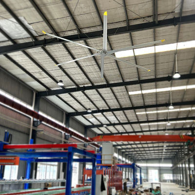 İyi bir fiyat. Atölyelerde ve depolarda soğutma havası için güçlü 7.3m 24FT PMSM HVLS tavan fanları çevrimiçi