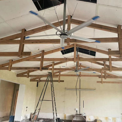 İyi bir fiyat. 5Pcs Blade PMSM Motor Çekirdek Bileşenleri Depo verimliliğini artırmak için 3.0m 10FT Endüstriyel Tavan Fanı çevrimiçi