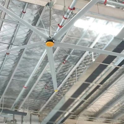 İyi bir fiyat. 3 7.3m 24ft HVLS Endüstriyel Büyük Tavan Ventilatörü Depo Restoran Gümüş Alüminyum çevrimiçi