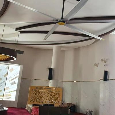 6.1M/20FT Havalandırma Ventilatörü Senkroni Kalıcı Mıknatıs Motoru HVLS Büyük Endüstriyel Tavan Ventilatörü