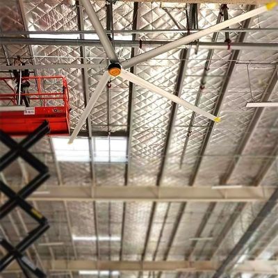 Tavana monte edilmiş geleneksel HVLS elektrikli tavan fanı 6 alüminyum bıçağı özelleştirme