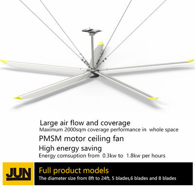 İyi bir fiyat. 380V güç kaynağı 5 bıçaklı 3.0m 10ft Endüstriyel HVLS Kontrolü olan büyük tavan fanı çevrimiçi
